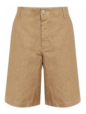 JACQUEMUS: Trousers Shorts - De-Nimes Pastro Camel Cotton Shorts