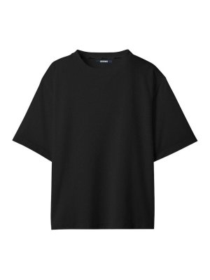 JACQUEMUS: t-shirts - T-Shirt In Black Crew Neck
