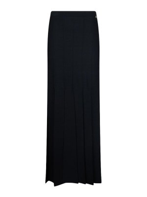 Liu Jo: Gonne Lunghe - Gonna lunga nera con dettaglio frange