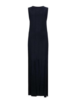 Liu Jo: evening dresses - Black Dress With Wide Fringe Skirt