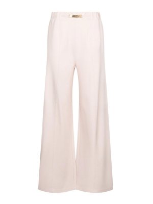 Liu Jo: pantaloni casual - Pantaloni in maglia jersey color crema