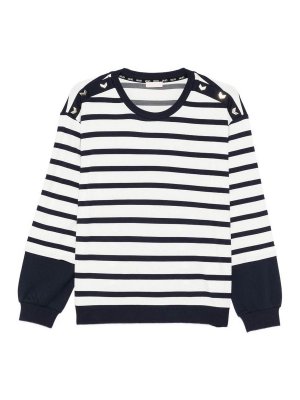 Liu Jo: Strickpullover mit Rundhalsausschnitt - Rundhalspullover - Weiß