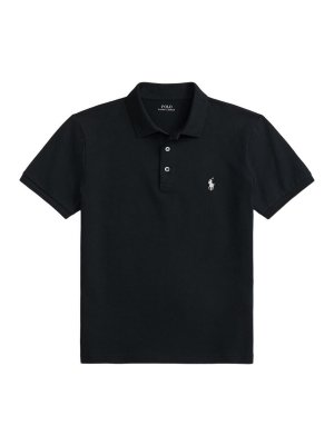 POLO RALPH LAUREN: polo shirts - Black Polo Shirt With Logo