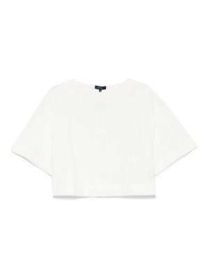 SOEUR: t-shirt - T-shirt Davina Crop In Cotone Bianco
