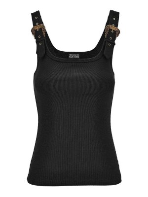 VERSACE JEANS: トップス＆タンクトップ - トップ/タンクトップ - 黒