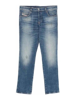 DIESEL: Straight Leg Jeans - Straight Leg Jeans - Blau