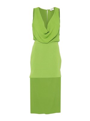 ELISABETTA FRANCHI: Vestidos media pierna - Vestido Midi - Verde