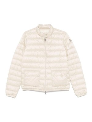 MONCLER: padded jackets - Light Beige Quilted Down Jacket