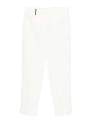 PESERICO: Tailored & Formal trousers - White Pants With Pinces