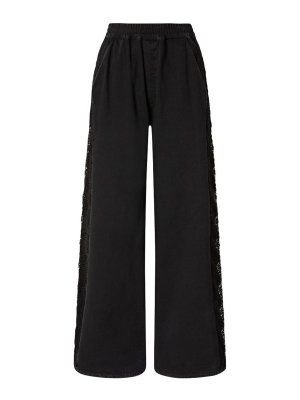Pinko: pantaloni casual - Pantaloni Palco Neri Gamba Larga