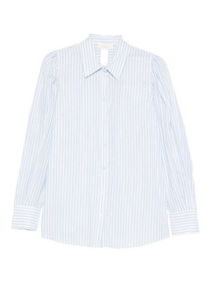TWINSET: shirts - Shirt With Light Blu And White Stripes