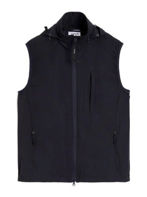 ASPESI: vests - Navy Blue Zip-Up Vest