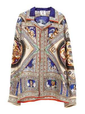 CASABLANCA: shirts - Silk Shirt With Graphic Print