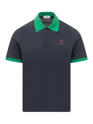 VERSACE: ポロシャツ - ポロシャツ - ブルー