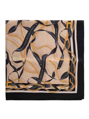 ELISABETTA FRANCHI: scarves - Silk Scarf With Print