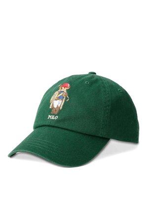 POLO RALPH LAUREN: hats & caps - Baseball Cap In Green Cotton With Logo