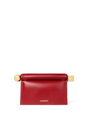 JACQUEMUS: pochette - Pochette Ronde Carr Rossa In Pelle