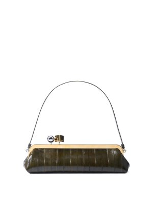 JACQUEMUS: borse a spalla - Borsa a spalla effetto coccodrillo