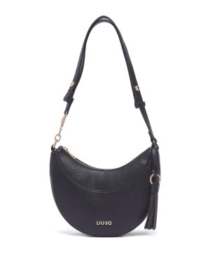 Liu Jo: shoulder bags - Medium Hobo Bag In Black With Charm