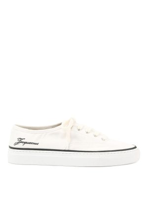 JACQUEMUS: sneakers - Sneakers FF in cotone bianco