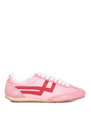 PRO-KEDS: trainers - Racer 77 Sneakers In Pink And Red Nylon