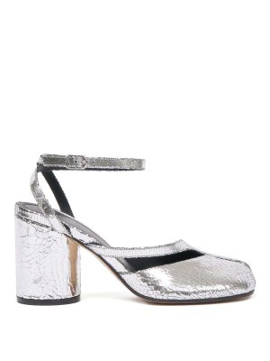 Maison Margiela: Sandalen - Sandalen - Silber