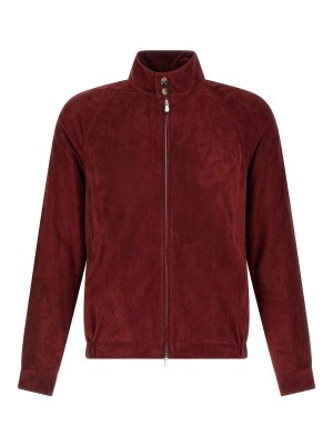 BRUNELLO CUCINELLI: Lederjacken - Lederjacke - Rot