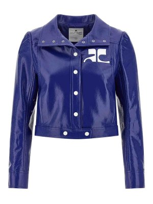 Courreges: ダウン・ハイテクジャケット - ダウンジャケット - ブルー