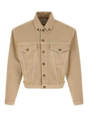 ENTIRE STUDIOS: giacche denim - Giacca di jeans rimpicciolita