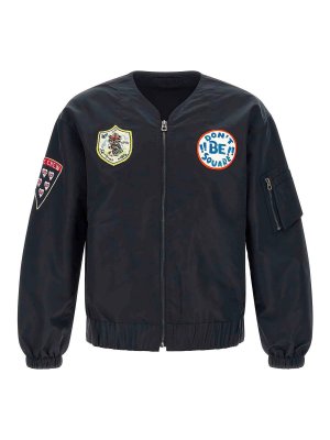 KENZO: bombers - Badges Collarless Bomber Jacket