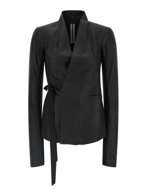 RICK OWENS: leather jacket - Hollywood Leather Jacket