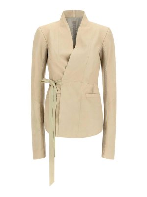 RICK OWENS: leather jacket - Hollywood Leather Jacket