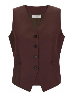ALBERTO BIANI: maglieria gilet - Gilet In Viscosa E Lino