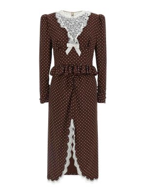 ALESSANDRA RICH: Knielange Kleider - Knielanges Kleid - Braun