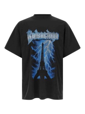 BALENCIAGA: Tシャツ - Tシャツ - 黒