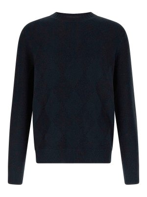 BALLANTYNE: crew necks - Diamond Intarsia Sweater