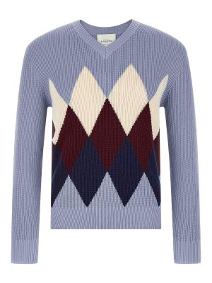 BALLANTYNE: crew necks - Argyle Pattern Sweater