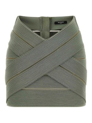 Balmain: Minifaldas - Minifalda - Verde