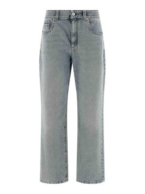BRUNELLO CUCINELLI: Jeans à jambe droite - Jean Droit - Bleu Clair