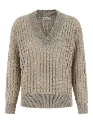 BRUNELLO CUCINELLI: crew necks - Micro Sequin Sweater