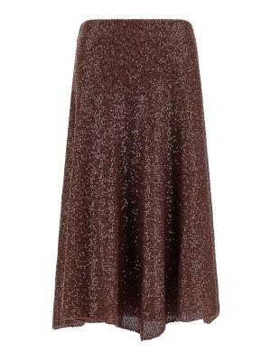 BRUNELLO CUCINELLI: ニーレングススカート＆ミディ丈 - 膝丈/ミディスカート - ヌードカラー