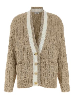 BRUNELLO CUCINELLI: Cardigans - Cardigan - Beige