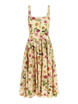 CAROLINA HERRERA: Knielange Kleider - Knielanges Kleid - Beige