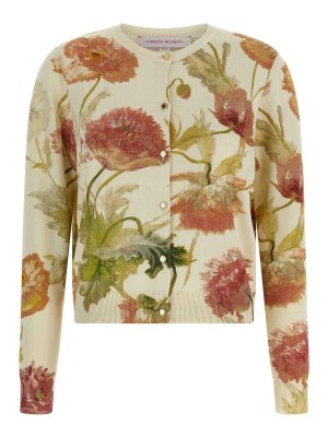 CAROLINA HERRERA: cardigans - Floral Print Cardigan