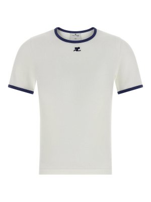 Courreges: Tシャツ - Tシャツ - ブルー