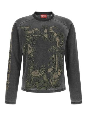 DIESEL: Tシャツ - Tシャツ - グレー