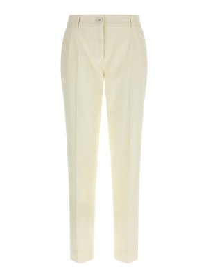 DOLCE & GABBANA: カジュアルトラウザー - カジュアルパンツ - 白