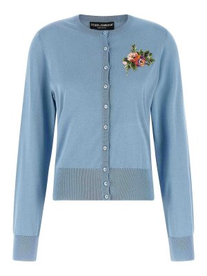 DOLCE & GABBANA: Cardigans - Cardigan - Hellblau