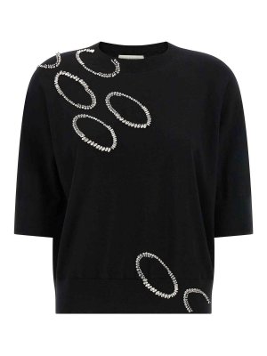 DRIES VAN NOTEN: Suéteres con cuello pico - Suéter Cuello Redondo - Negro