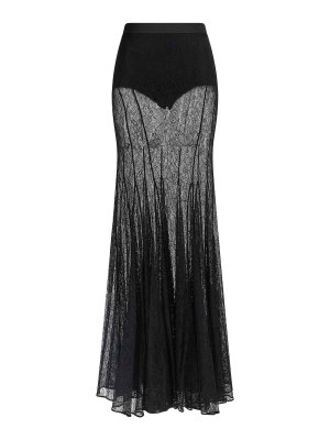 ELISABETTA FRANCHI: ニーレングススカート＆ミディ丈 - 膝丈/ミディスカート - 黒